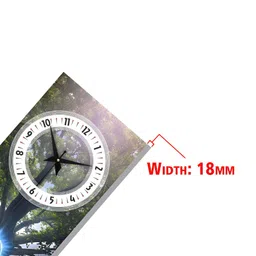 OLIVE TREE Grey & White Ethnic Motifs Printed Traditional Wooden Analogue Wall Clock image 4