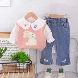 LULU & SKY Girls T-shirt with Trousers image 2