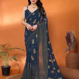 ROOP SUNDARI SAREES Ethnic Motifs Gotta Patti Pure Georgette Saree-picture-38