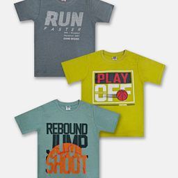 Here&Now X Game Begins Boys Set of 3 Assorted Printed T-shirts-picture-27