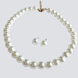 dn enterprises Gold Gold-Plated Beaded Jewellery Set-picture-16