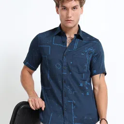 MARTIN SMITH Men Comfort Printed Casual Shirt-image-66