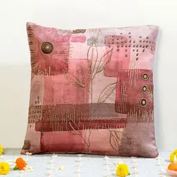 Mid July Home Pink & Gold-Toned Floral Velvet Square Cushion Covers-picture-22