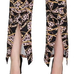 CORSICA Women Printed Relaxed High-Rise Easy Wash Trousers image 5