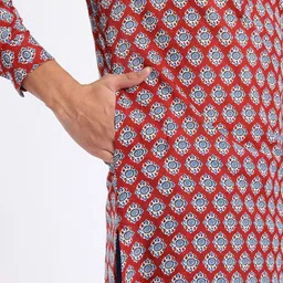 Anouk Rustic Indie Floral Printed Mandarin Collar Straight Kurta image 5