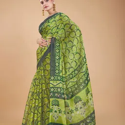 Garden Vareli Geometric Printed Pure Chiffon Saree image 5