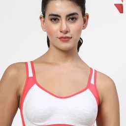LILY Strops999 Colourblocked Full Coverage Seamless Non Padded Sports Bra-picture-39