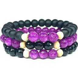 Divine souvenirs Unisex Set Of 3 Artificial Beaded Elasticated Bracelets-picture-42