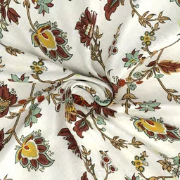 Pure Decor Brown & White Floral Printed Microfiber AC Room 233 GSM Double Bed Comforter image 4