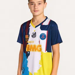 dostitch Boys Typography Printed V-Neck Dri-FIT T-shirt-image-74