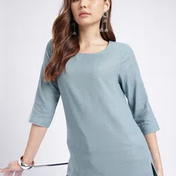 Anouk Rustic Round Neck Straight Kurti-image-91