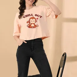 CORSICA Women Printed Pure Cotton T-shirt-picture-23