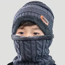 Adorazone Boys Embroidered Woollen Beanie-image-89