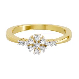 Sparkles Lab Grown Diamond 0.16 Carat Round Cluster Ring IGI Certified 14K-picture-30