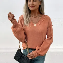 StyleCast Women V-Neck Pullover-image-57