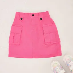 Pantaloons Junior Girls Pure Cotton Midi Straight Skirts-picture-26