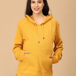 The Mom Store Women Maternity Hooded Cotton Sweatshirt-picture-4