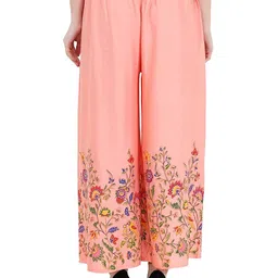 Aura Glam Women 2 Floral Printed Flared Ethnic Palazzos image 4