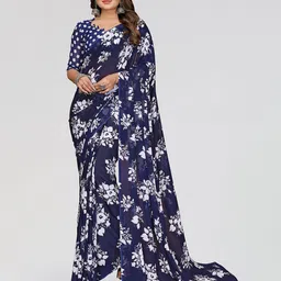 Moda Rapido Floral Printed Saree with Blouse Piece-picture-29