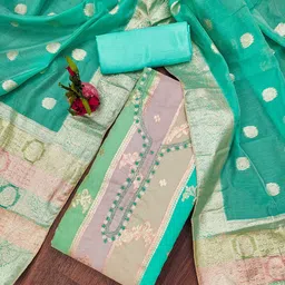 MANVAA Embellished Unstitched Dress Material-picture-38