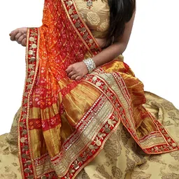 Ranisatiya creation Bandhani Printed Sequinned Dupatta-picture-32