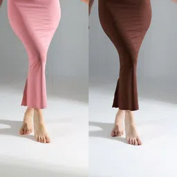 IndianRang Pack Of 2 Stretchable High-Rise Mermaid Fit Saree Shapewear-image-4