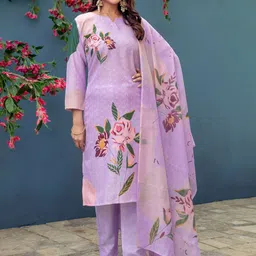 devkison Designer Women Floral Printed Regular Kurta with Churidar & With Dupatta-picture-42
