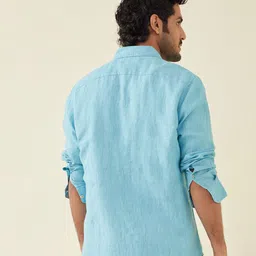 Andamen Casual Men Solid Button-Down Collar Slim Fit Casual Shirt image 4