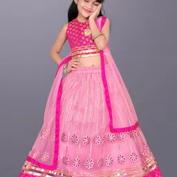 satyamfab Girls Patchwork Ready to Wear Lehenga & Blouse With Dupatta-picture-46