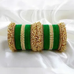 Instyle Forever Green Glass Artificial Stones & Beads Bangle-picture-39