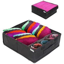 prettykrafts Pink & Black Printed Reusable Multi-Utility Organisers image 1