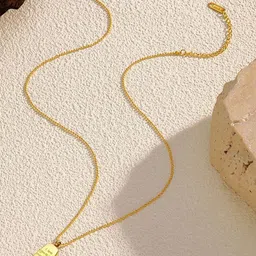 MYKI Gold-Plated Geometric Pendants with Chains image 2