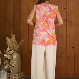 AC&F Printed Cotton Top & Trousers Co-Ord Set image 3