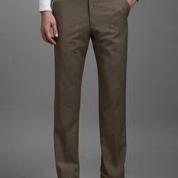 Luxure by Louis Philippe Men Slim Fit Mid-Rise Formal Trousers-picture-29