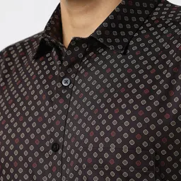 van heusen V Dot Men Slim Fit Spread Collar Floral Printed Cotton Formal Shirt image 3