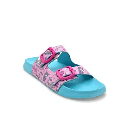 KazarMax Splash-Steps Kids Girls Pink Unicorns Printed Waterproof Sliders image 3