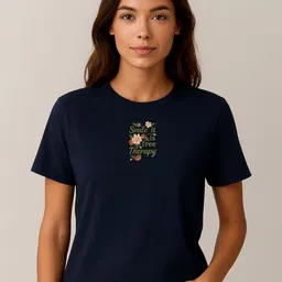 Anikmart Women Typography Printed Round Neck Cotton T-shirt-picture-25