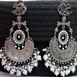 VATSALYA creation Silver-Plated Alloy Earrings image 2