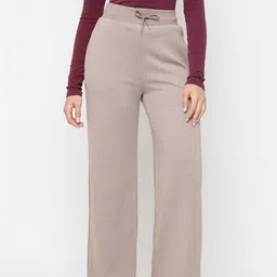 GUESS Women Textured High-Rise Easy Wash Trousers-image-92