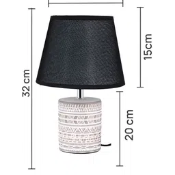 TAYHAA Black Ceramic Contemporary Frusturical Shaped Table Lamp image 4