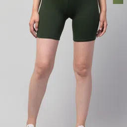 CKARFE Women Pack Of 2 Skinny Fit Mid-Rise Cycling Sports Shorts-picture-19