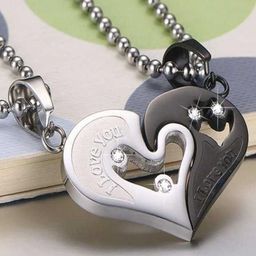 J.S ENTERPRISES Heart Shaped Pendants with Chains-picture-1