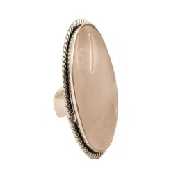Shrim jewels German Silver Quartz Studded Oval Shaped Finger Ring image 2