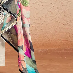 Anouk Women Floral Printed Regular Thread Work Kurta with Trousers & With Dupatta image 4
