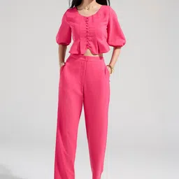 20Dresses Scoop-Neck Top With Trousers Co-Ords Set-image-27