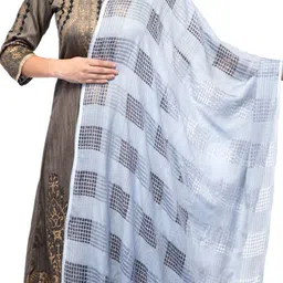 A R SILK DUPATTA HUB Checked Dupatta image 3