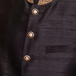 Tasva Men Zardozi Embroidered Mandarin Collar Neck Sherwani Set image 3