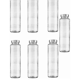 SOMIL Transparent Nude-Coloured Glass Printed Water Bottle-picture-38