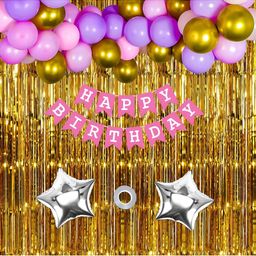 Special You 36-Pcs Pink & Purple Balloons Happy Birthday Dcor-picture-47