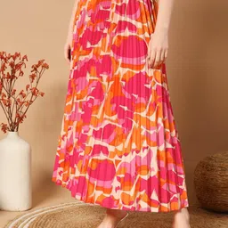 LookShine Floral Printed A-Line Maxi Skirt-picture-34